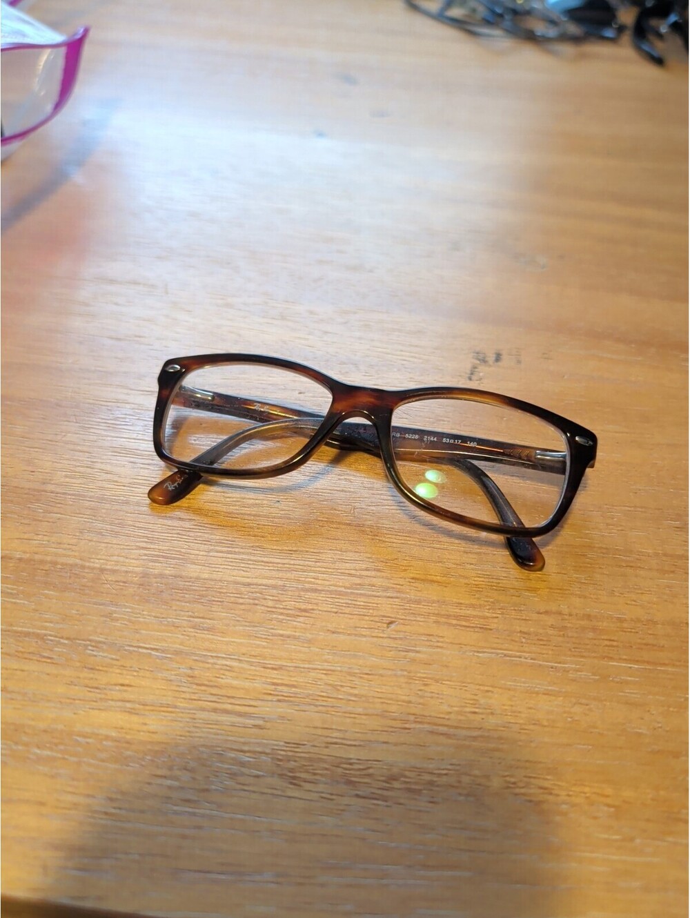 RAY BAN RB 5228 2144 HAVANA AUTHENTIC EYEGLASSES FRAMES RX 53-17